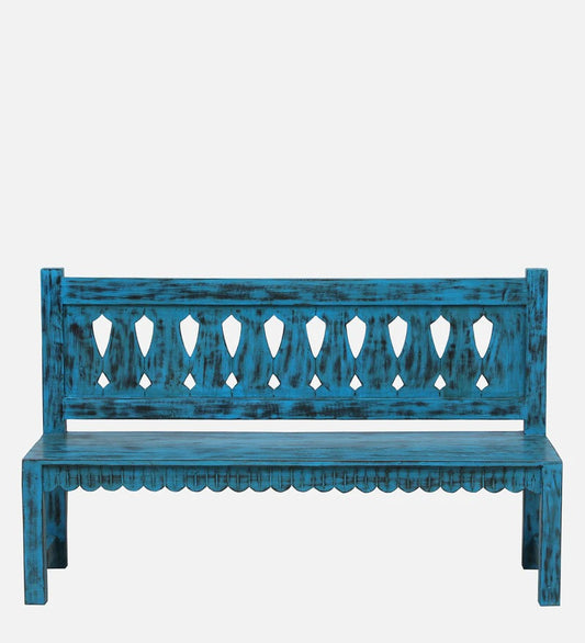 Solid Wood Bench In Distress Finish - J.L.HOME DECOR