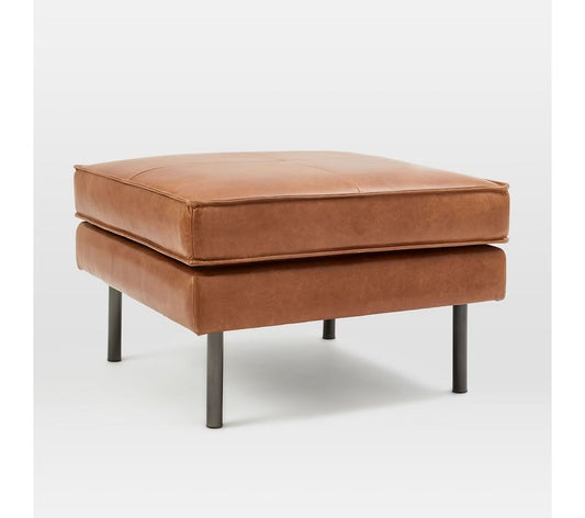 Axel Leather Ottoman - J.L.HOME DECOR