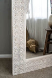 Rustic Carved Large Mirror Frame - J.L.HOME DECOR