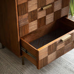 Triple drawer chest with metal stand - J.L.HOME DECOR