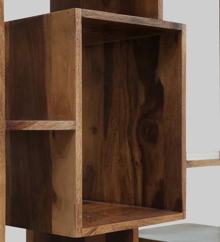 Mid- Century Solid Wood Bookshelf Or Multipurpose Display Unit - J.L.HOME DECOR