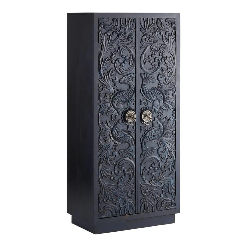Matsya Hand Carved Wardrobe - J.L.HOME DECOR