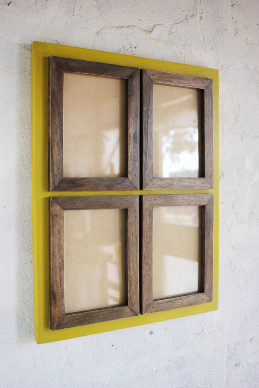 4 Panel Frame- Walnut - J.L.HOME DECOR