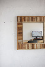 Patchwork Mirror in Solid Wood - J.L.HOME DECOR