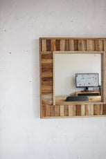 Patchwork Mirror in Solid Wood - J.L.HOME DECOR