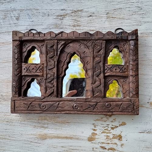 Handcrafted Carved in Solid Hard Wood Vintage Mirror Frame - J.L.HOME DECOR
