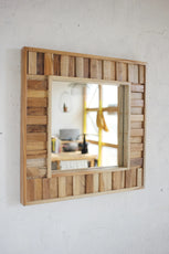 Patchwork Mirror in Solid Wood - J.L.HOME DECOR
