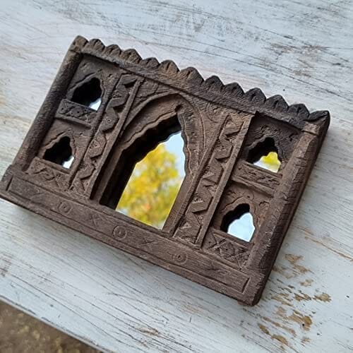 Handcrafted Carved in Solid Hard Wood Vintage Mirror Frame - J.L.HOME DECOR