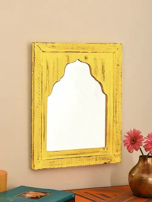 Yellow Mehrab Mirror Frame - J.L.HOME DECOR