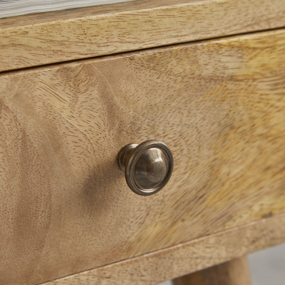 Small & Narrow Bedside Table in Natural Finish - J.L.HOME DECOR