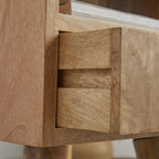 Small & Narrow Bedside Table in Natural Finish - J.L.HOME DECOR