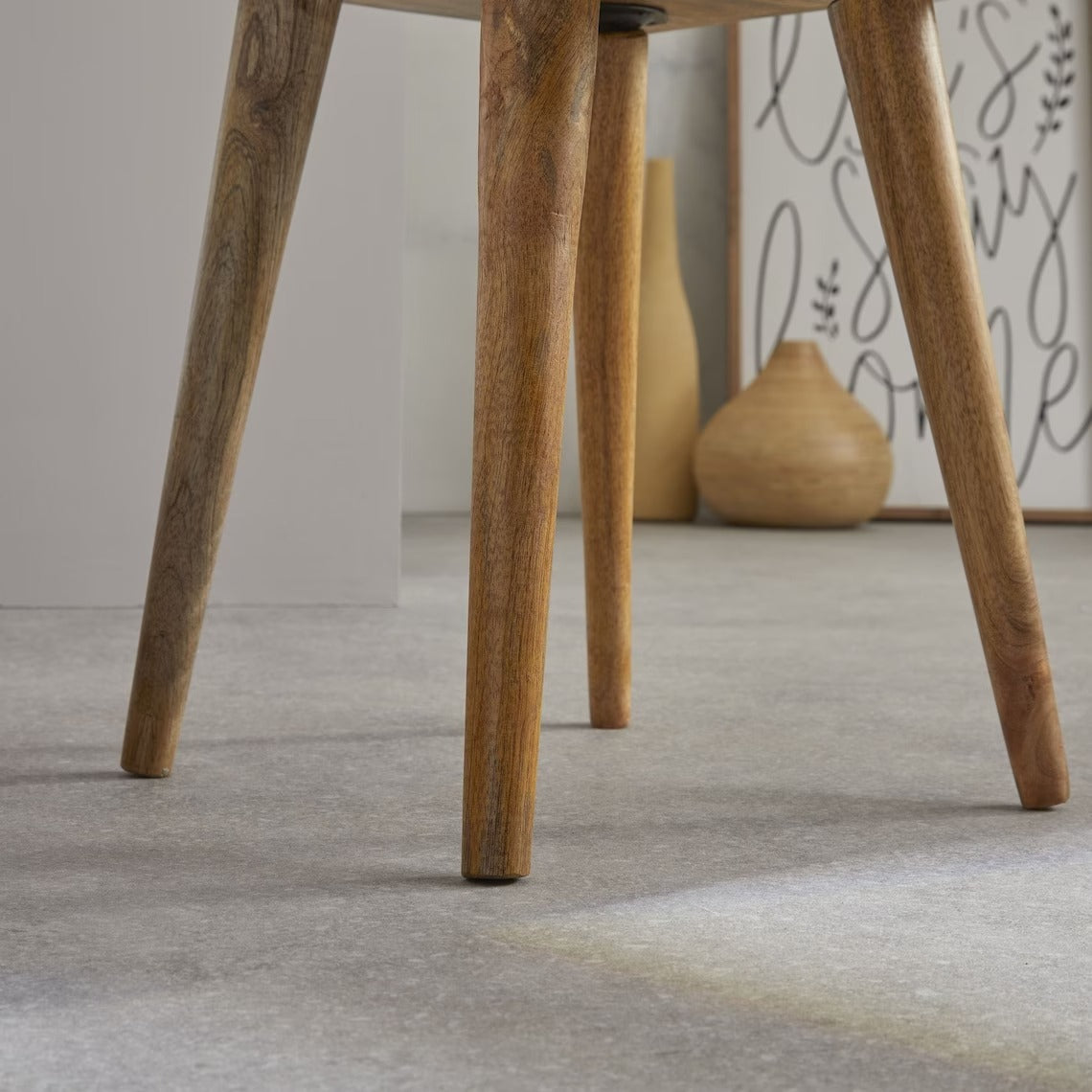 Small & Narrow Bedside Table in Natural Finish - J.L.HOME DECOR