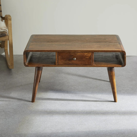 Mid Century Coffee Table with Walnut Finish - J.L.HOME DECOR