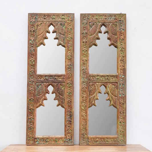 Vintage Carved Mirror Frame Set of Two - J.L.HOME DECOR